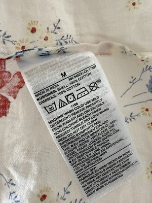 Gap X DÔEN Dress Medium Women Pintuck Floral Midi Doen Boho Whimsical New NWT