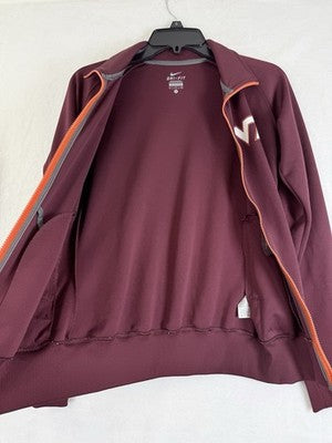 Nike Virginia Tech Hokies Dri-FIT Full Zip Track Jacket Small Mens Maroon