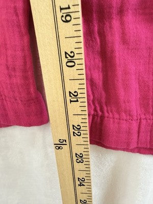 Gap Kids Crinkle Gauze Easy Wide Leg Pants Medium 8 Girls Pink Pull On New NWT