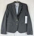 J Crew Blazer 6 Women Jacket Gray Herringbone Wool Schoolboy Ecole New Sample