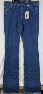 Mango Jeans Women 16 Martha Bootcut MNG Violeta High Rise Boot Cut Blue New