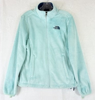 The North Face Osito Fleece Jacket Medium Seafoam Green Plush Full Zip Womens
