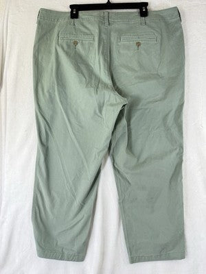 Lands End Chino Pants 20W Green Plus Size Womens