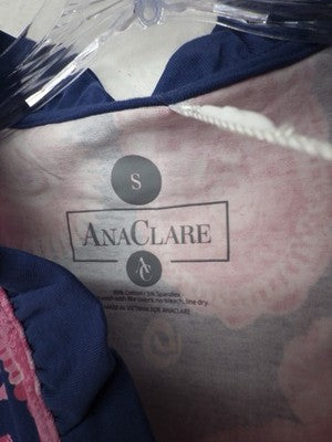 Ana Claire Dress Small Sleeveless Ruffled Tank Pink Blue Paisley Women New NWT