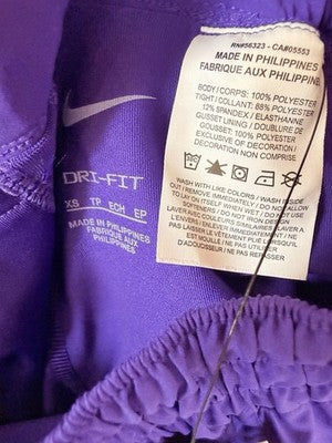Nike One Womens Dri-FIT High-Waisted 3" 2-in-1 Shorts XS Purple New