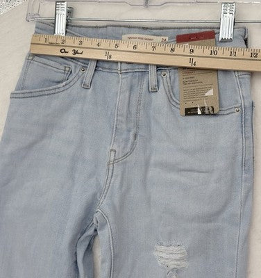 Levis 721 High Rise Skinny 24 24x30 00 Womens Light Blue High Rise New NWT
