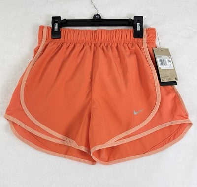 Nike Tempo Running Shorts Womens XS Dri FIT Mid Rise Brief Lined Orange New NWT