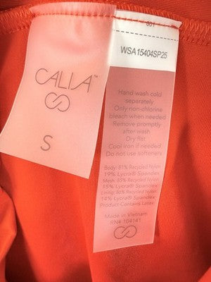 Calia Swim Bottom Small Red High Rise Wide Band Womens Tankini Swimwear New NWT