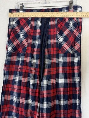 Aerie Flannel Pajama Pants Medium Red Plaid Drawstring PJ Sleep Womens