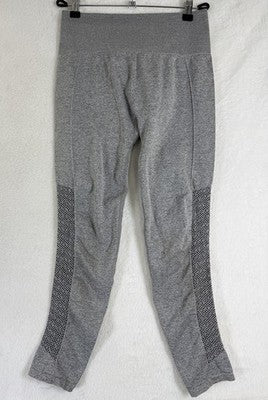 Fabletics Leggings Medium 7/8 Gray High Waisted Seamless Workout Gym Womens