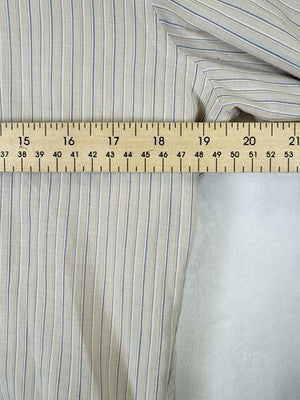 Yves Saint Laurent Shirt Button Up 14.5 32/33 Mens Beige Striped YSL Vintage