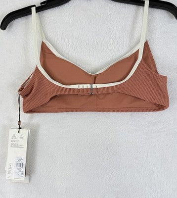 Calia Swim Top Small Strappy Warm Terracotta Bikini Swimwear New NWT