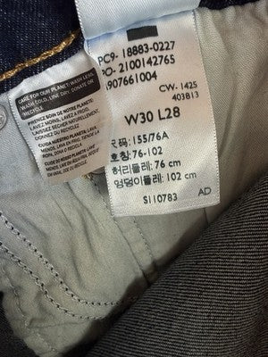 Levis 724 High Rise Slim Straight 30 Womens Dark Blue Rinse 30x28 Levi’s New NWT