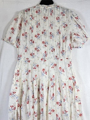 Gap X DÔEN Dress Large Women Pintuck Floral Midi Doen Boho Whimsical New NWT