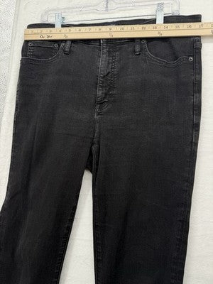 J Crew 9” Mid Rise Skinny Jeans 31 Womens Black Denim