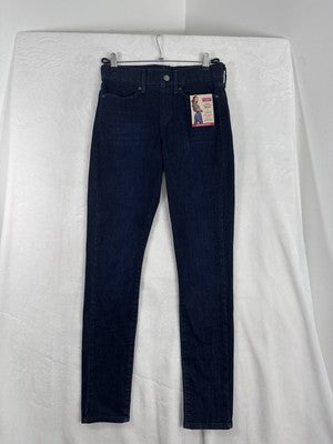 Levis Signature Jeans 4 27 Shaping Perfect Pull On Skinny Womens Dark Blue NEW