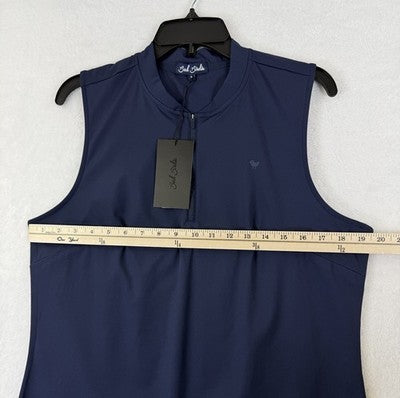 Bad Birdie Polo Womens Small Golf Sleeveless Navy Blue New NWT