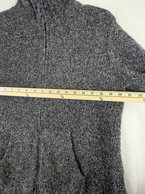 Eileen Fisher XL Sweater Jacket Full Zip Cardigan Wool Cashmere Gray Women
