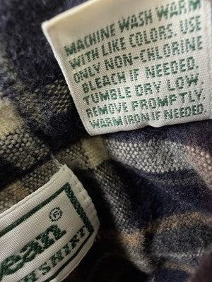 LL Bean Chamois Flannel Shirt XL Mens Button Up Long Sleeve Plaid Vintage 90s