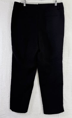 J Crew Crop Pants Women 8 Black Pleated Cropped High Rise New NWT
