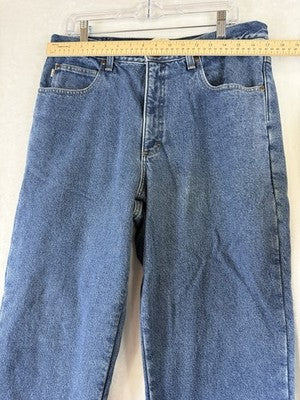 LL Bean Double L Fleece Lined Jeans 36x32 Mens Blue Classic Fit