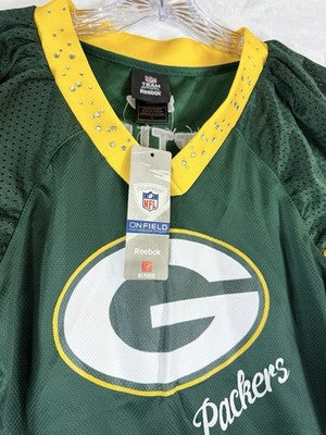 Green Bay Packers Jersey Womens Large Reebok Matthews Rhinestones NFL New NWT