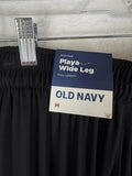 Old Navy Playa Wide Leg Pants Medium Womens Black High Waist New NWT