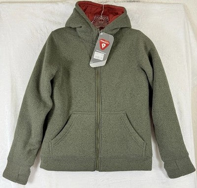 LL Bean Boys Jacket Medium Coat Green Sweater fleece Insulated Green Kid New NWT