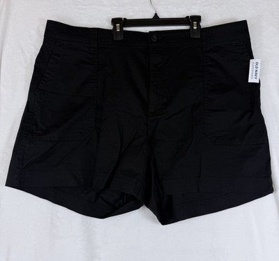 Old Navy OG Chino Shorts XXL Black High Rise Womens 5” New NWT