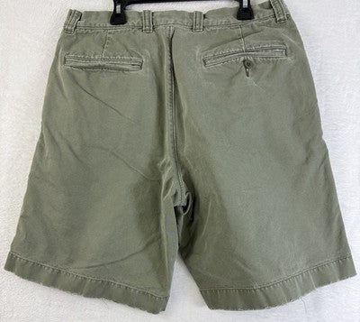 J Crew Shorts 31 Men Chino Distressed Green 8.5”