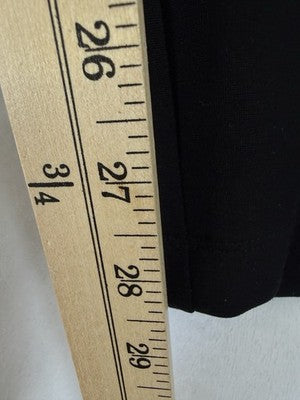 Eileen Fisher Pants Medium Black Washable Flex Ponte Straight Trouser Women Knit