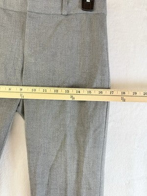 Banana Republic Sloan Pants Size 0 Gray Herringbone Womens Button Hem
