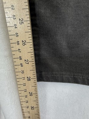 Talbots Corduroy Straight Leg Pants 4 Petite Gray Womens 4P Cotton Stretch