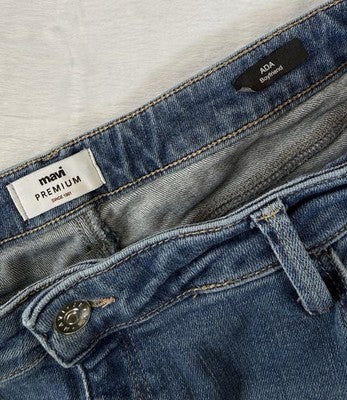 Mavi Ada Boyfriend Jeans 33 Blue Denim Womens Mid Rise Premium 33x27