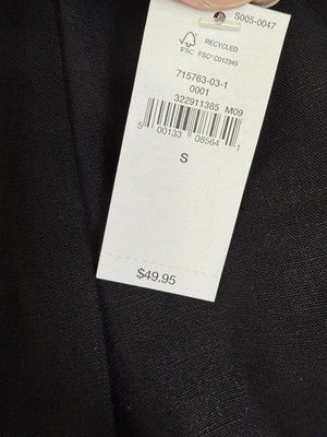 Gap 365 High Rise Linen Blend Shorts Small Women Black 5” New NWT