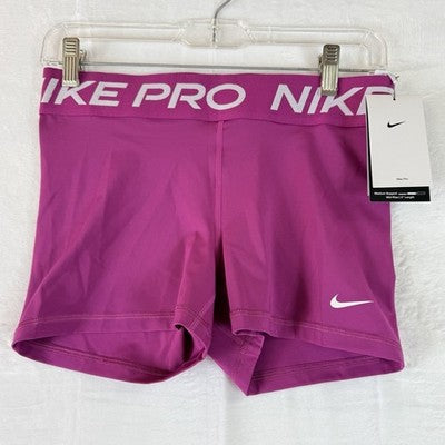 Nike Pro 365 Shorts 3” Medium Pink Womens Pull On New NWT