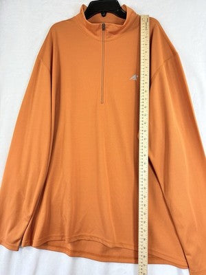 Eastern Mountain Sports 1/2 Zip Shirt XL Techwick Orange Mock Long Sleeve Mens