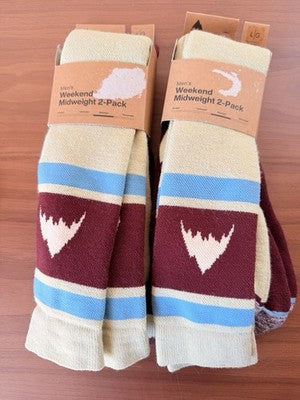Burton Ski Socks Mens Large Weekend Midweight Lot New 4 Pairs $80