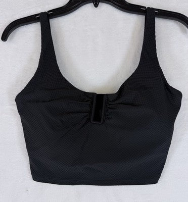 Calia Swim Top Medium Black Bikini Longline U Bar Womens
