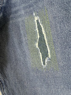 Levis 501 Skateboarding Jeans Mens Button Fly Strong 30x32 Blue Straight Leg