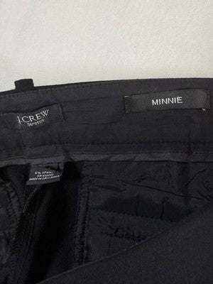 J Crew Minnie Pants 4 Black Wool Blend Stretch Womens