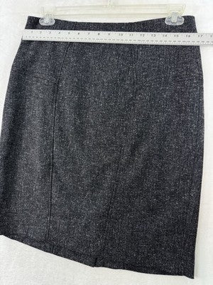 The Limited Pencil Skirt 10 Women Charcoal Gray Lined Rear Zip