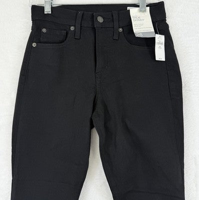 Gap High Rise True Skinny Jeans 26 2 Petite Womens Black Denim New NWT