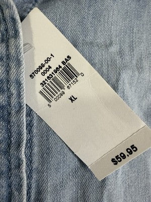 Gap Denim Classic Shirt XL Womens Blue Perfect Long Sleeve Button Up Down New