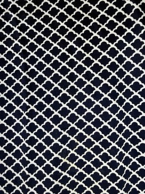 Talbots Capri Pants Size 12 Peite 12P Navy Blue Print Cotton Stretch Womens