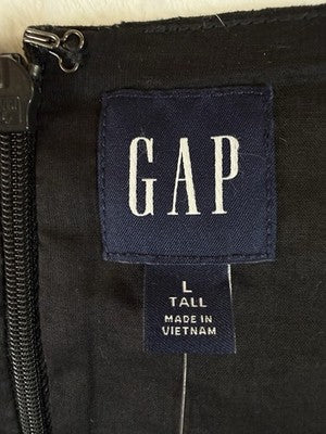 Gap Mini Dress Large Tall Black Cherries Print Cap Sleeve New NWT