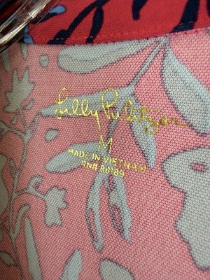 Lilly Pulitzer ChillyLilly Marlena Top Medium Shirt Button Up Long Sleeve Womens