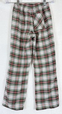 LL Bean Kids Pajama Pants Small 8 Red Plaid PJ Sleep Boys