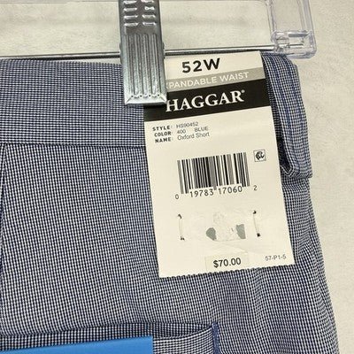 Haggar Cool 18 Pro Shorts 52 Blue Mens Big And Tall 10.5” New NWT