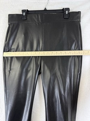 Loft Faux Leather Leggings Large Womens Black Pull On